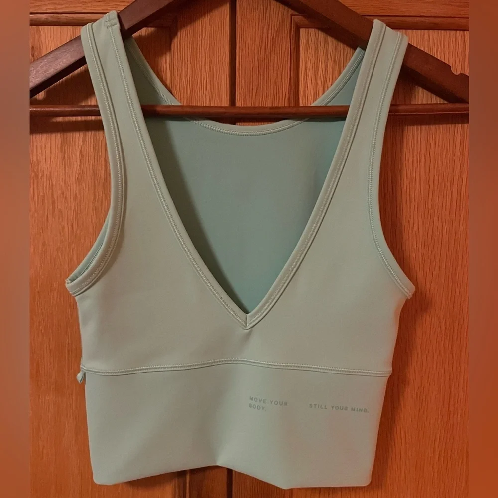 Lululemon Power Pivot Everlux Tank Top Motif Mint Green Reversible - Picture 10 of 14